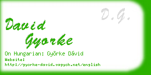 david gyorke business card
